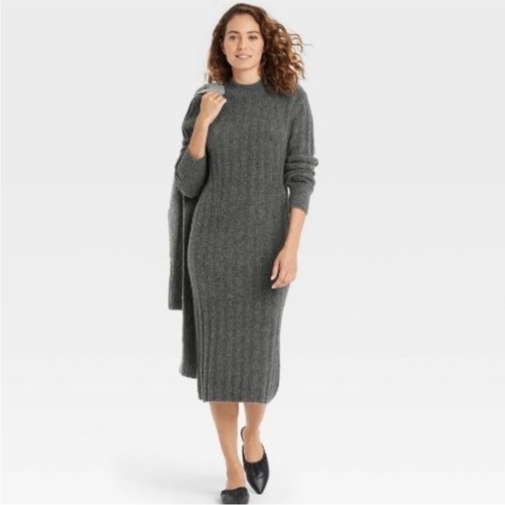 NWT a new day charcoal grey sweater Dress